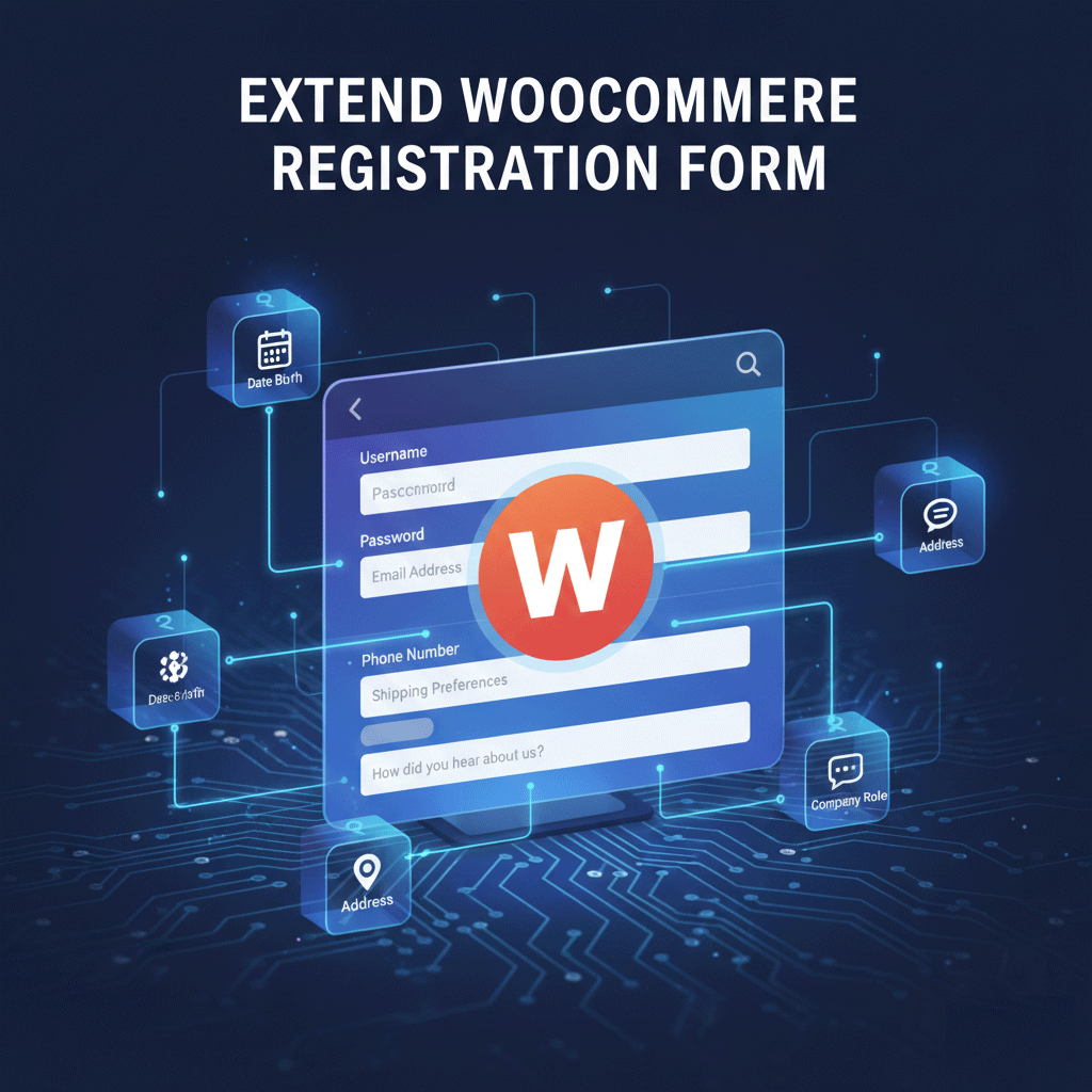 Extend WooCommerce Registration form fields